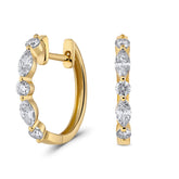 Marquise Diamond Hoop Earrings - Dracakis Jewellers